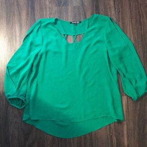 Gianni Bini open shoulder work blouse top